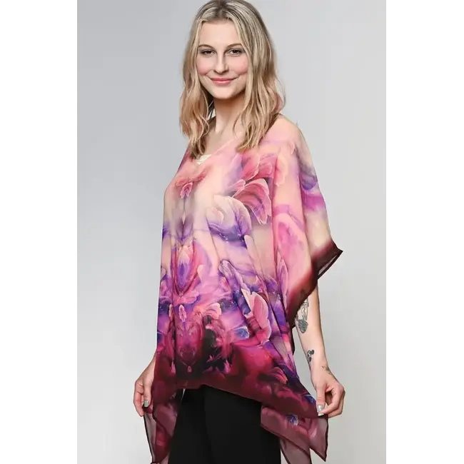 Cupro Top - Kumari Purple & Fuchsia
