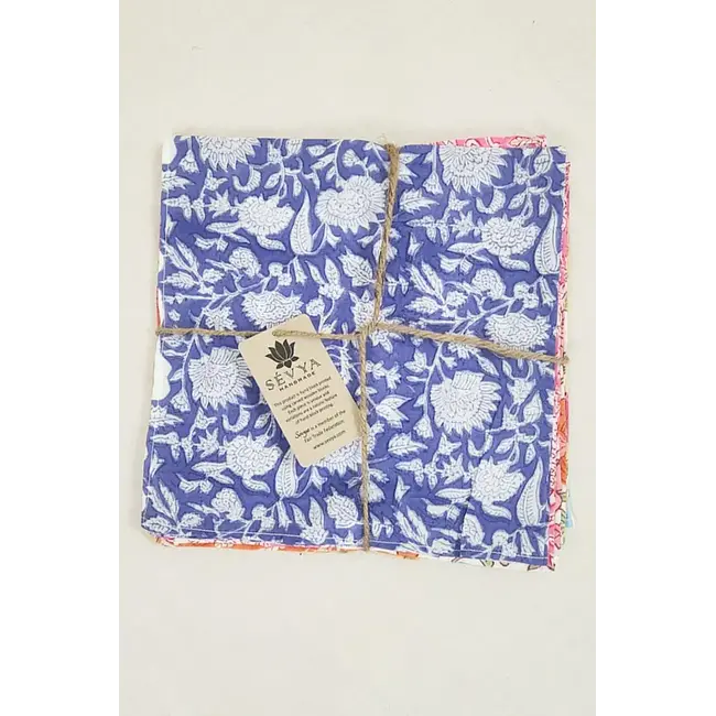 Napkin - Floral Block Print