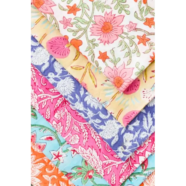 Napkin - Floral Block Print