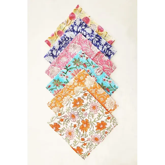 Napkin - Floral Block Print