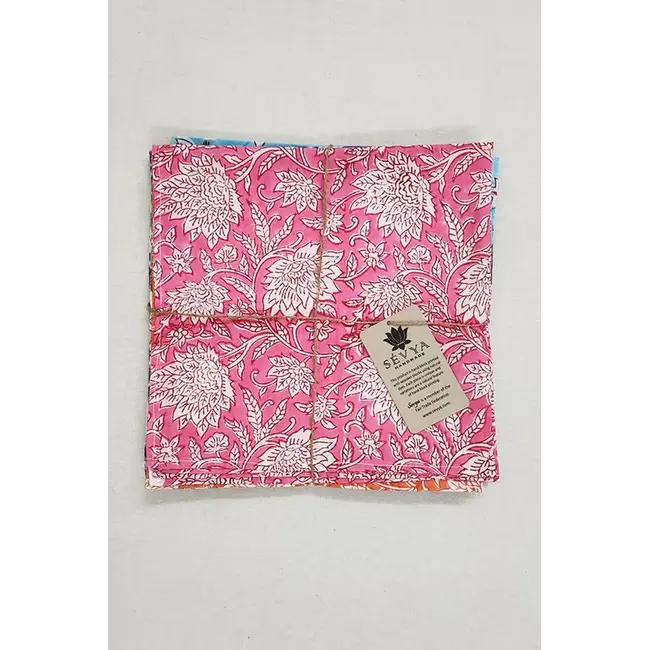 Napkin - Floral Block Print