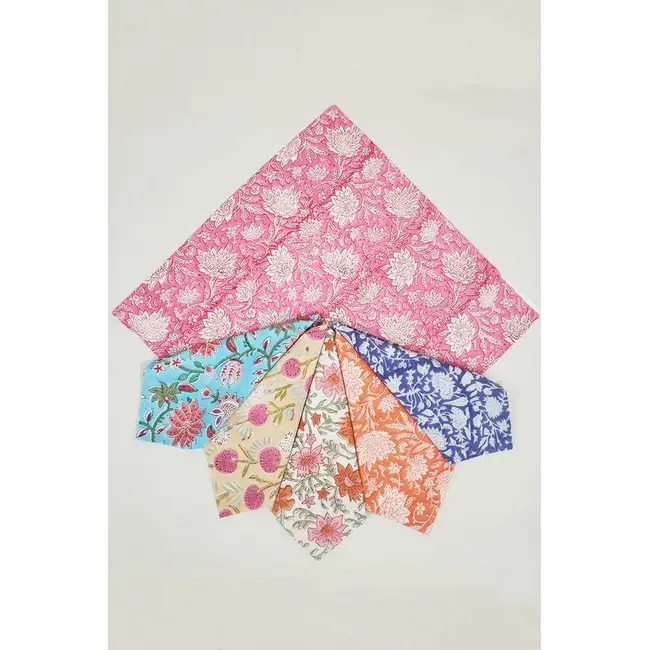 Napkin - Floral Block Print