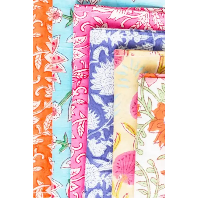 Napkin - Floral Block Print