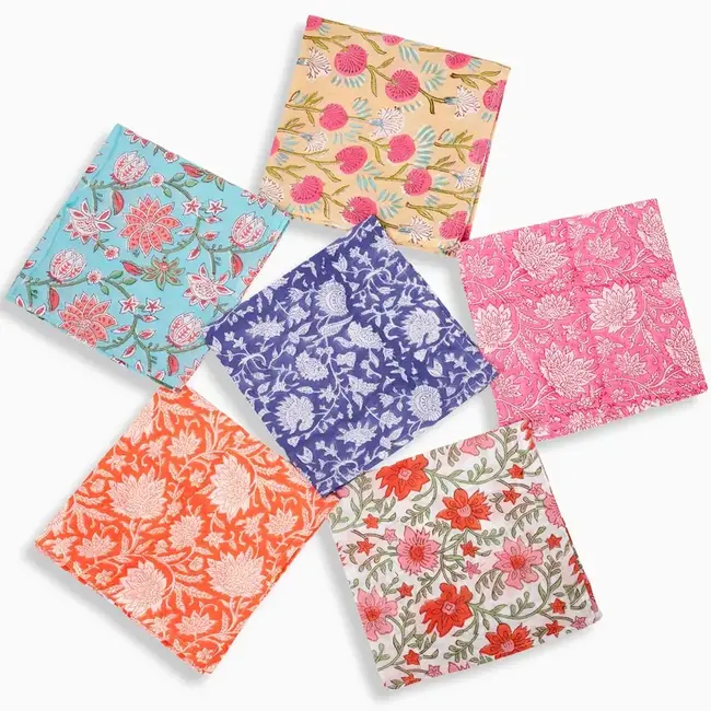 Napkin - Floral Block Print