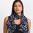 Scarf - Cupro Sahila Navy & White Blossom