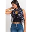 Scarf - Cupro Sahila Navy & White Blossom