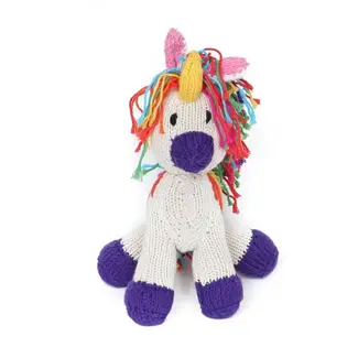 Kenya Hand Knit Plush Toy - Bush Baby Unicorn
