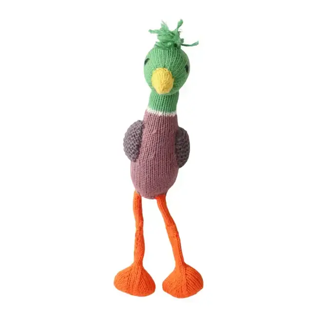 Hand Knit Plush Toy - Duck