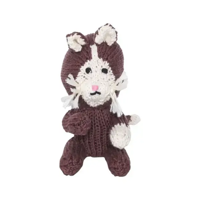 Hand Knit Plush Toy - Rascal-style Cat