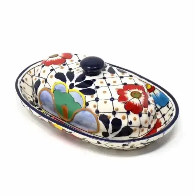 Butter Dish - Encantada Dots & Flowers