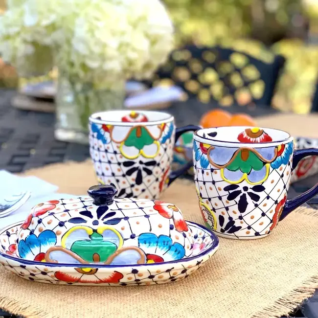 Butter Dish - Encantada Dots & Flowers