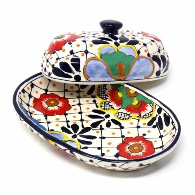 Butter Dish - Encantada Dots & Flowers