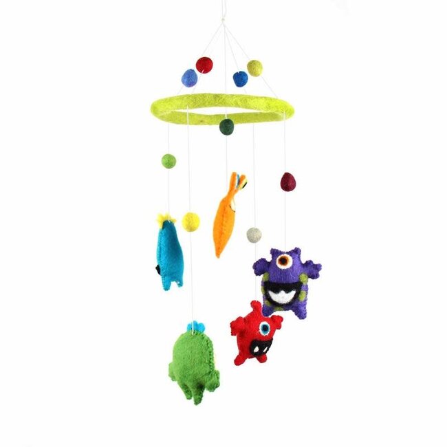 Mobile - Felt Colourful Monsters