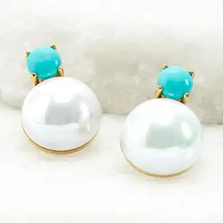 China Harbor Pearl Drop Earrings