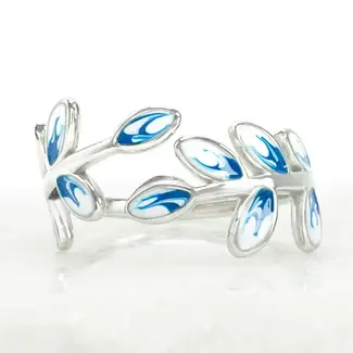 China Hope Grows Silver & Blue Ring