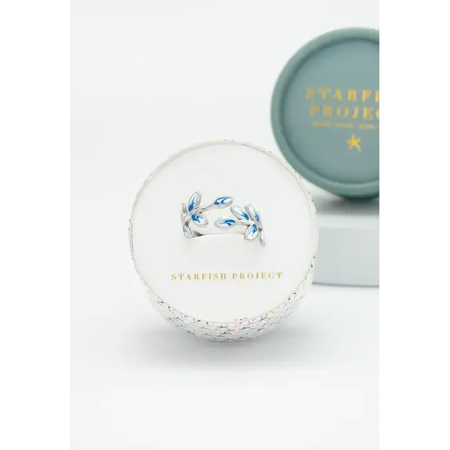 Hope Grows Silver & Blue Ring