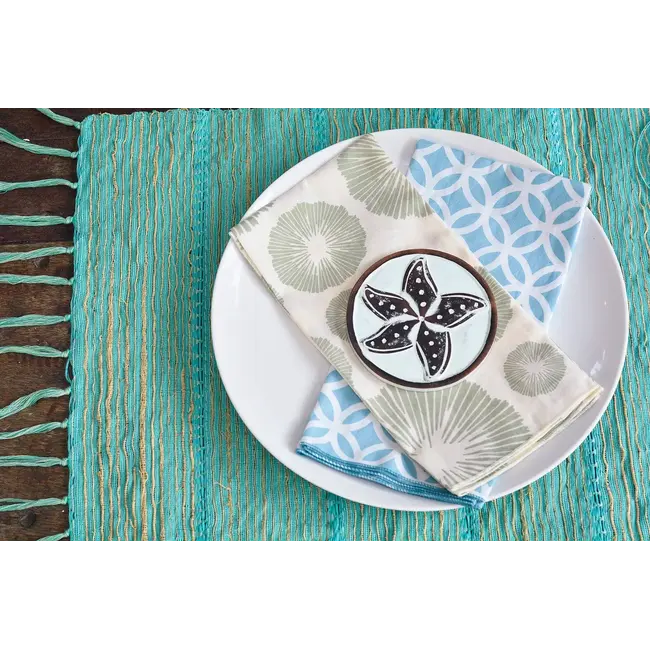 Placemat - Vetiver Aqua Stripe