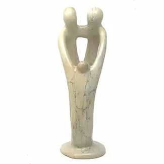 Kenya Sculpture - Soapstone Family of Three