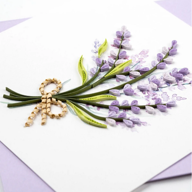 Quilling Card - Lavender Bunch