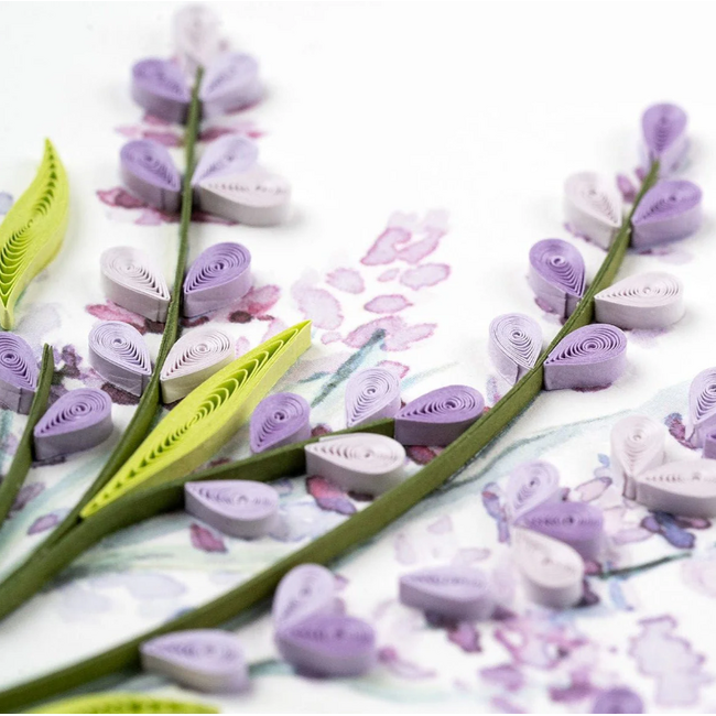 Quilling Card - Lavender Bunch