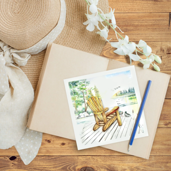 Quilling Card - Adirondack Lake