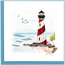 Quilling Card - Red & White Lighthouse