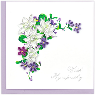 Vietnam Quilling Card - Flower Sympathy