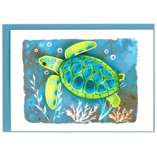 Vietnam Quilling Card Mini - Decorative Sea Turtle