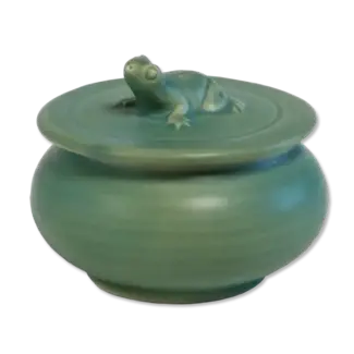 Indonesia Sugar Bowl - Mini Ceramic Celadon Frog
