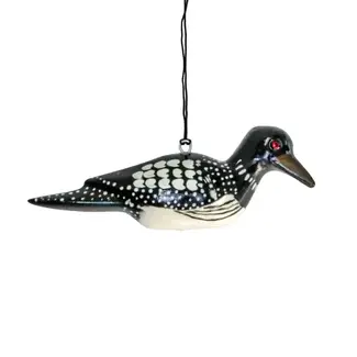 Kenya Ornament - Wood Bird  Loon