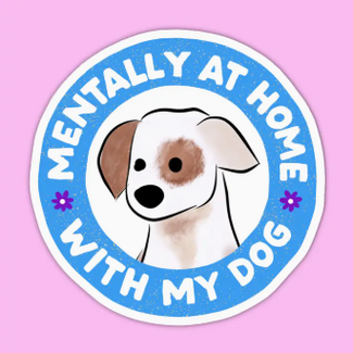 Canada Sticker - Mentally With My Dog
