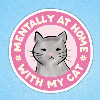 Canada Sticker - Mentally With My Cat