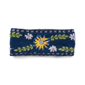 Nepal Knit Wool Headband - Abigail, Lapis