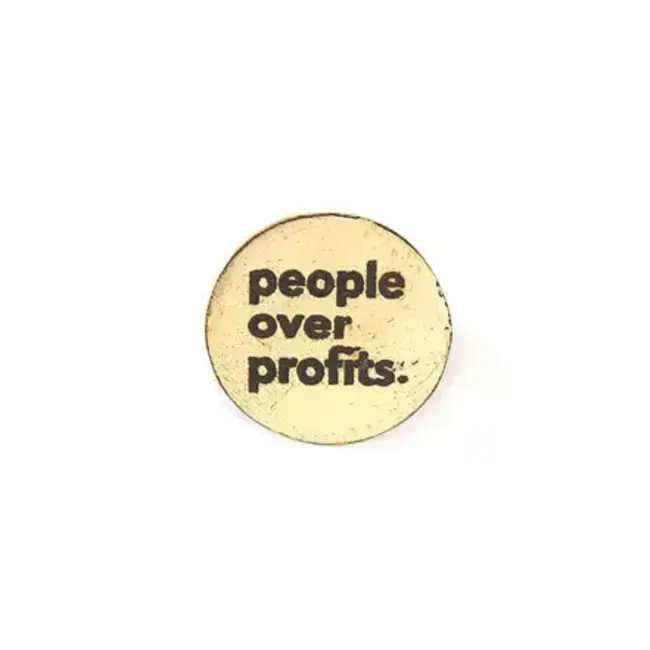 Brass Pin - People Over Profits