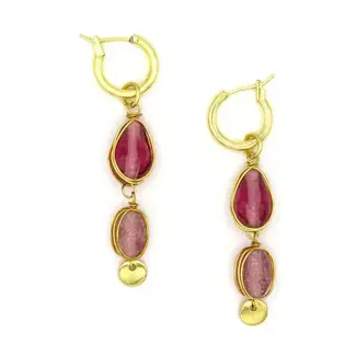 India Earrings - Gold-Plated Brass Sherbet
