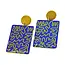 Earrings - Screen-Printed Brass