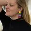 Earrings - Screen-Printed Brass