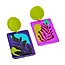 Earrings - Screen-Printed Brass