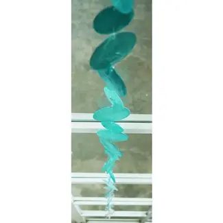 Indonesia Capiz Chime - Ombre Turquoise
