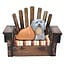 Wood Sculpture - Dog on Bench