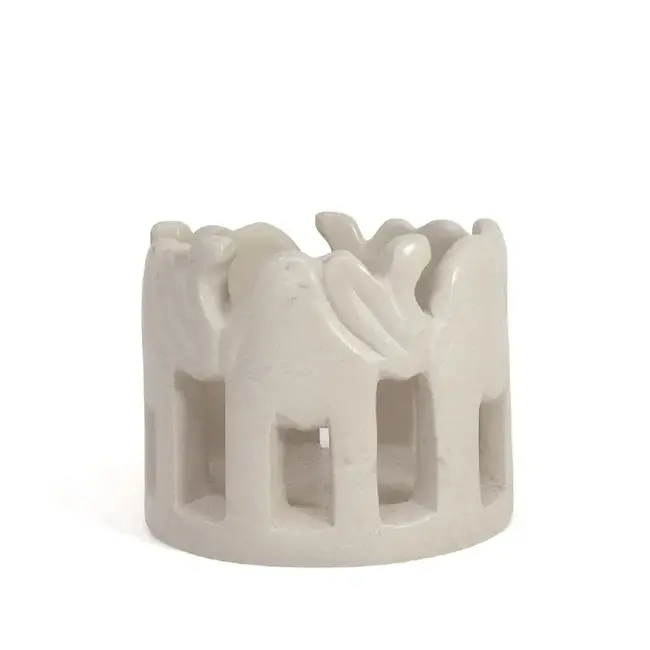 Sculpture - Soapstone Circle of Elephants