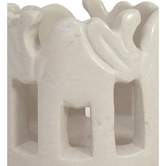 Sculpture - Soapstone Circle of Elephants
