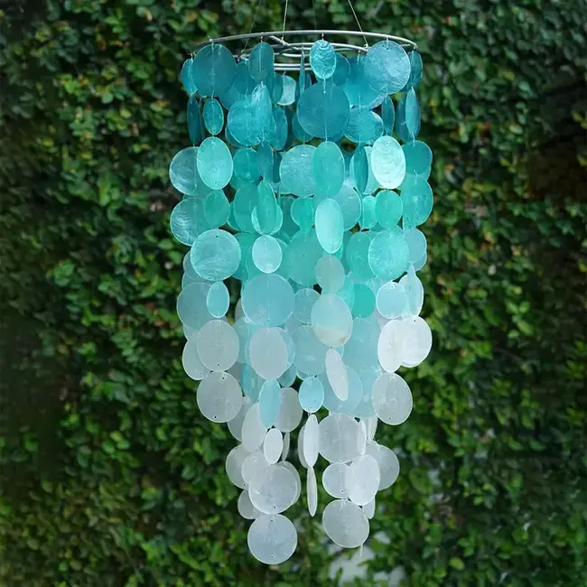 Capiz Chime - Ombre Turquoise
