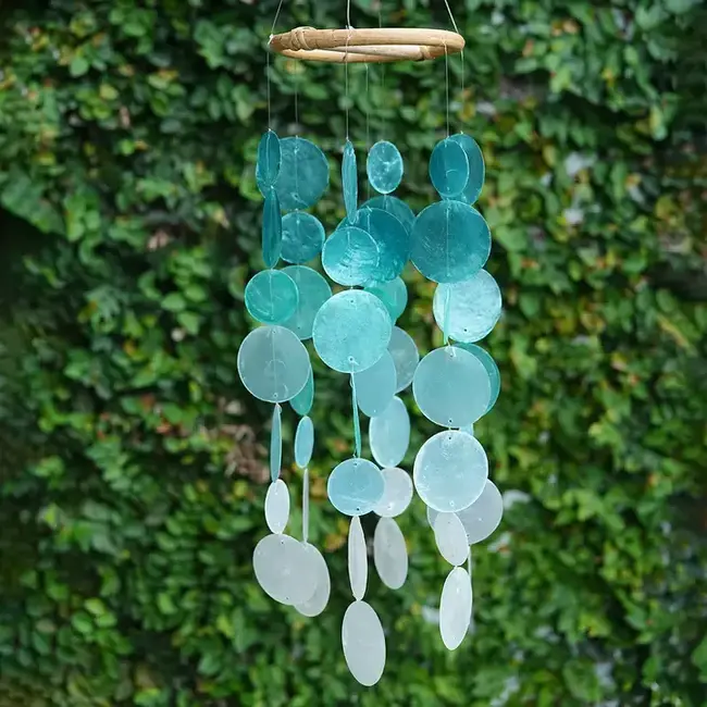 Capiz Chime - Ombre Turquoise