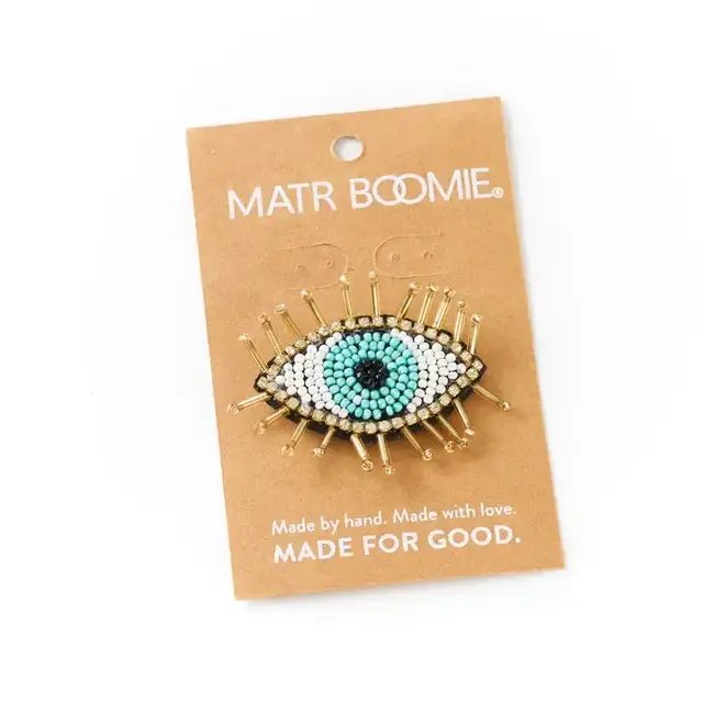Bala Mani Beaded Brooch Pin -  Evil Eye