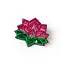 Bala Mani Beaded Brooch Pin -  Lotus