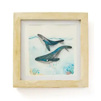 India Bimala 6x6 White Rub Quilling Card Frame