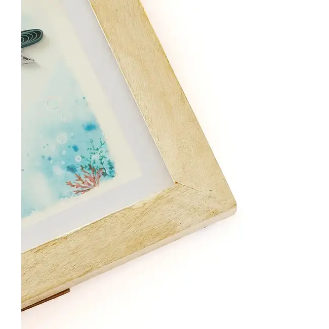 Bimala 6x6 White Rub Quilling Card Frame