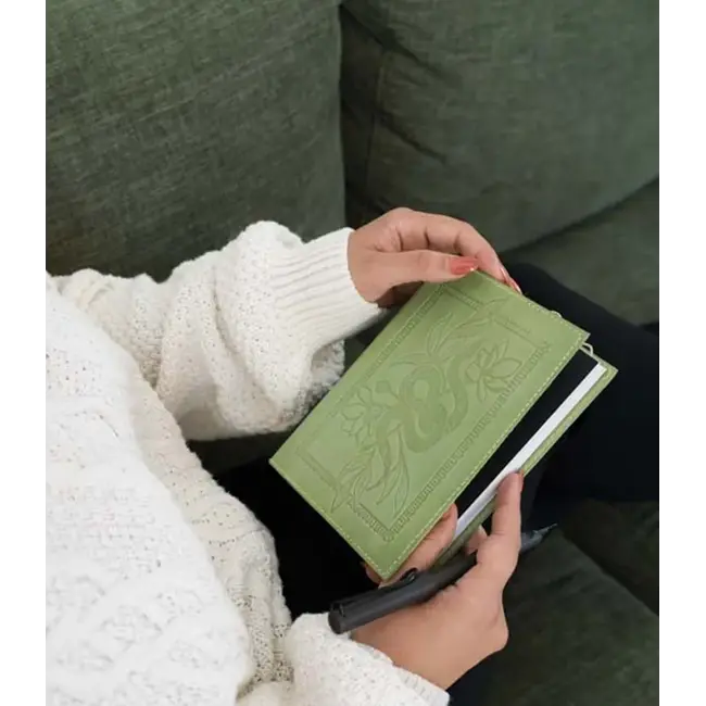 Snake Embossed Green Leather Journal (5x7)