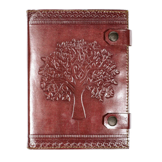 India Leather Journal Refillable - Tree of Life (5x7)